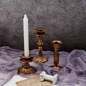 Brass Gold Candlestick Holder Set – Decorative Candle Stick Holders