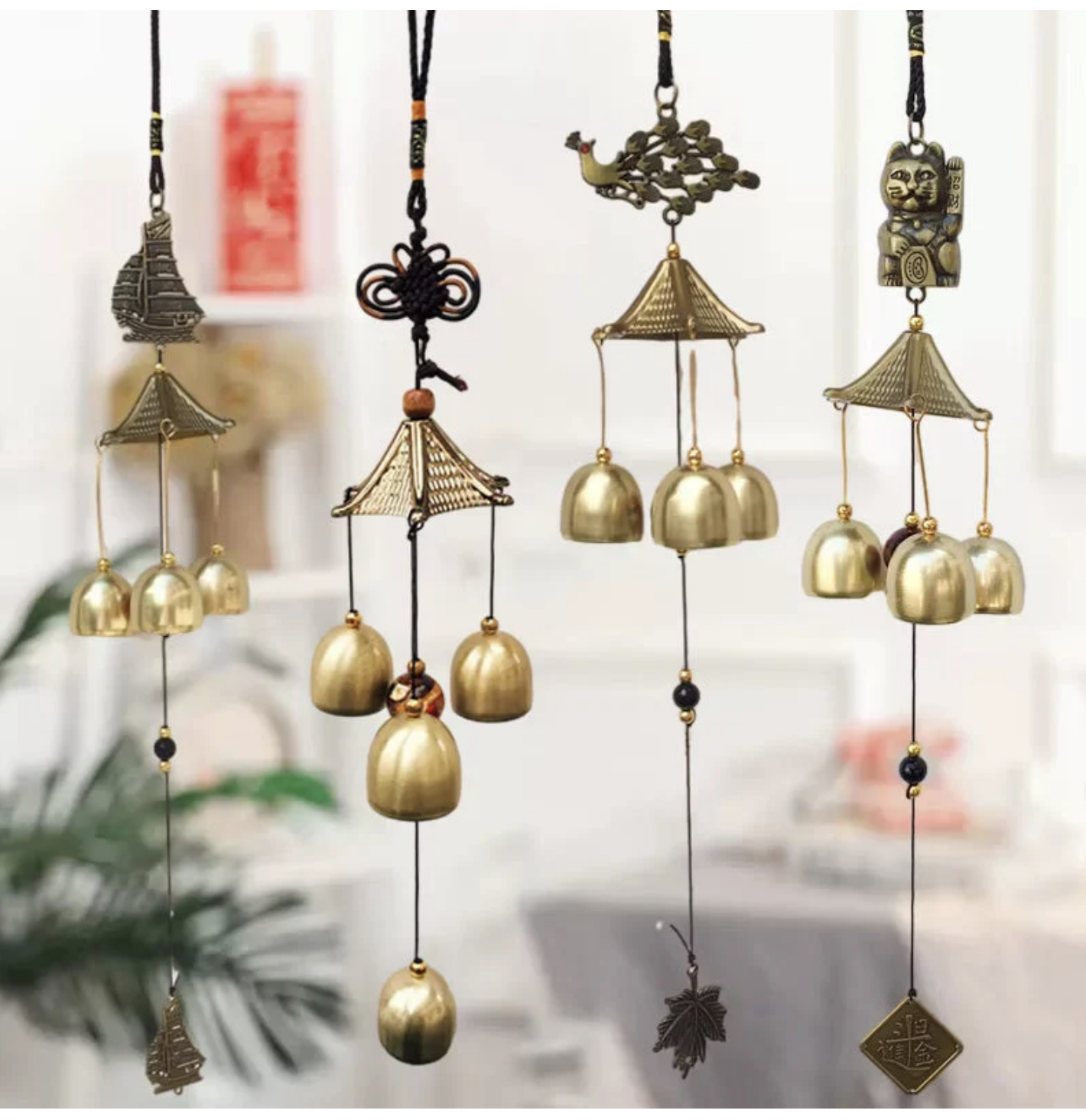 Wind Chimes Copper Wind Bell Hanging Pendants Garden Decorations Outdoor