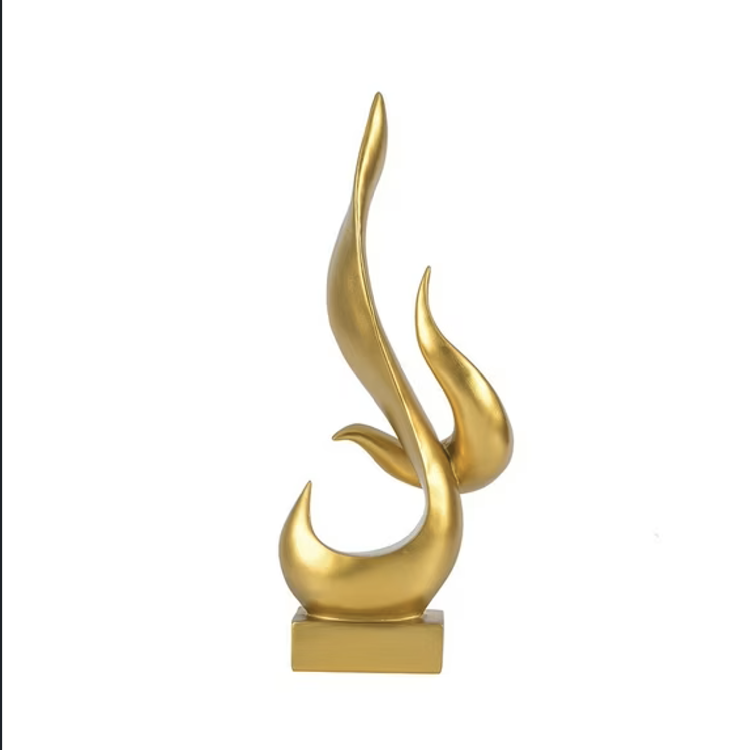Modern Abstract Gold Sculpture for Home Decor, Elegant Resin Art Figurine
